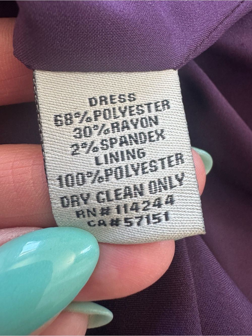 Eliza J Purple Eggplant Plum Shirttail Hem Sheath Dress 3/4 Sleeve 8 - Picture 7 of 10